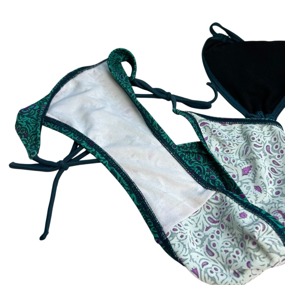 Patagonia Size XL Women's Teal Print Bikini Set Swimsuit - Picture 9 of 11